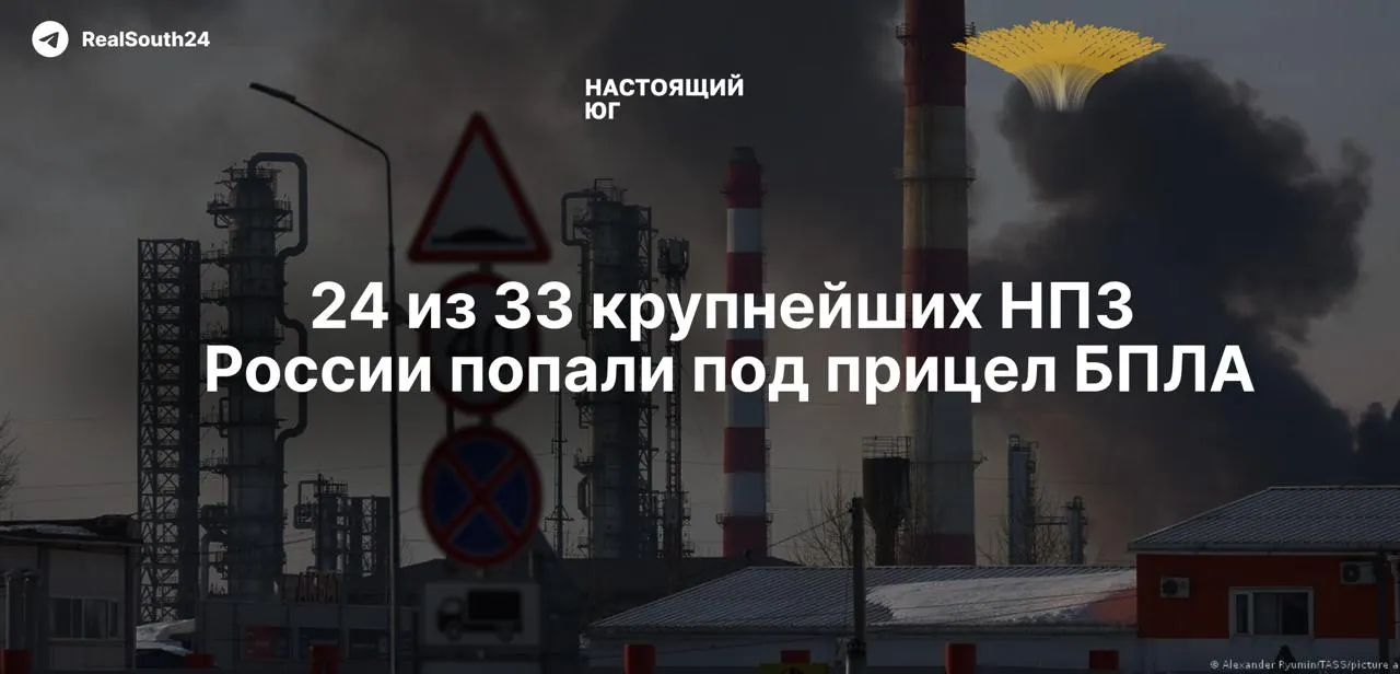 По оценкам аналитиков, с начала полномасштабной войны по российским нефтеперерабатывающим заводам нанесено не менее 158 ударов; это привело к выводу из строя примерно четверти перерабатывающих мощностей и снижению объёмов переработки до уровня 2009 года.