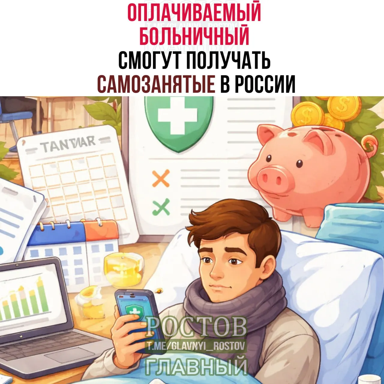 Самозанятые смогут получать больничные выплаты — 35 000 ₽ при взносах 1 344 ₽/мес и 50 000 ₽ при 1 920 ₽/мес. Оформление через «Мой налог», Госуслуги или СФР.