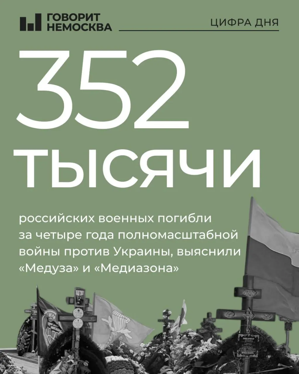 Новая оценка жертв включает тех, кого признали погибшими или пропавшими по суду (примерно 90 тысяч) и ещё около 261 тысячи обычных погибших. Реальное число потерь может быть выше.