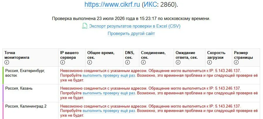 Доступ к сайту Центральной избирательной комиссии перестал открываться одновременно у пользователей в России и за её пределами на фоне размещения деклараций кандидатов, официальных комментариев пока нет.